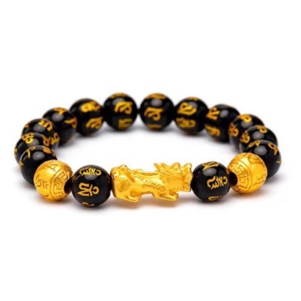 Black Obsidian Fengshui Wealth Bracelet PIXIU bracelet